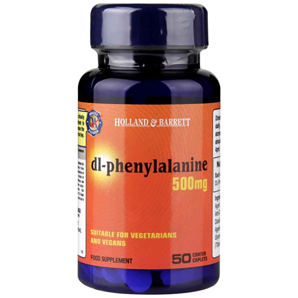 DL-Phenylalanine / DLPA 500 mg - 50 caplets