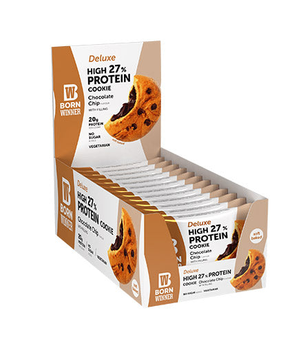 Deluxe 27% vysoký bílkovina cookie - 12 x 75 gramů