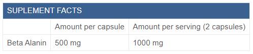 Beta Alanine 1000 - 120 tobolek