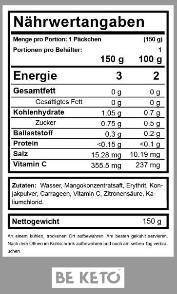 Diät Jelly Konjac - 150 Gramm