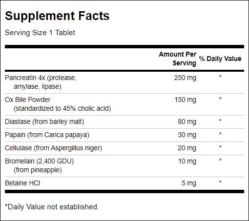 Digestive Enzymes - 180 Tablets