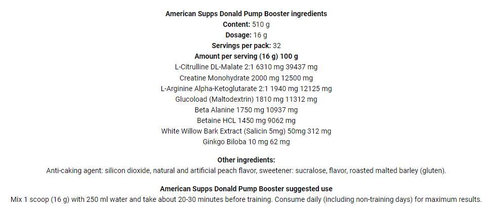 Donald Pump | Make Your Pump Great Again - 510 grams