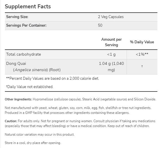 Dong Quai 520 mg - 100 Kapselen