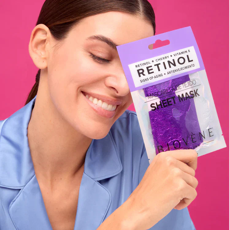 Retinol -masker met kersen en vitamine E om tekenen van veroudering 1 paar te verminderen
