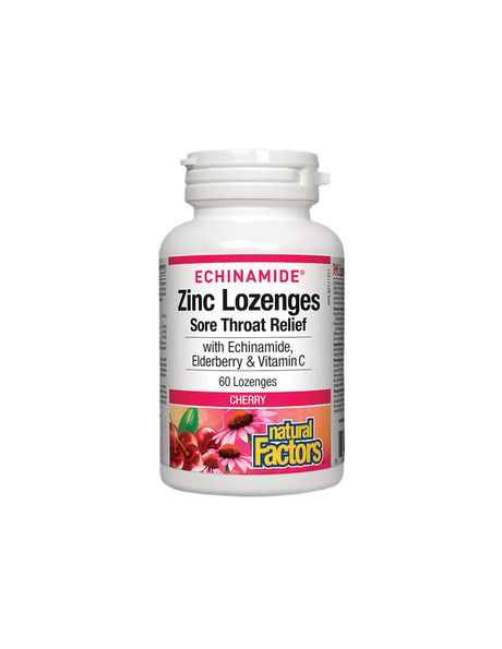 Echinamide® Zinc Lozenges | Sore Throat Relief - 60 дъвчащи дражета - Feel You