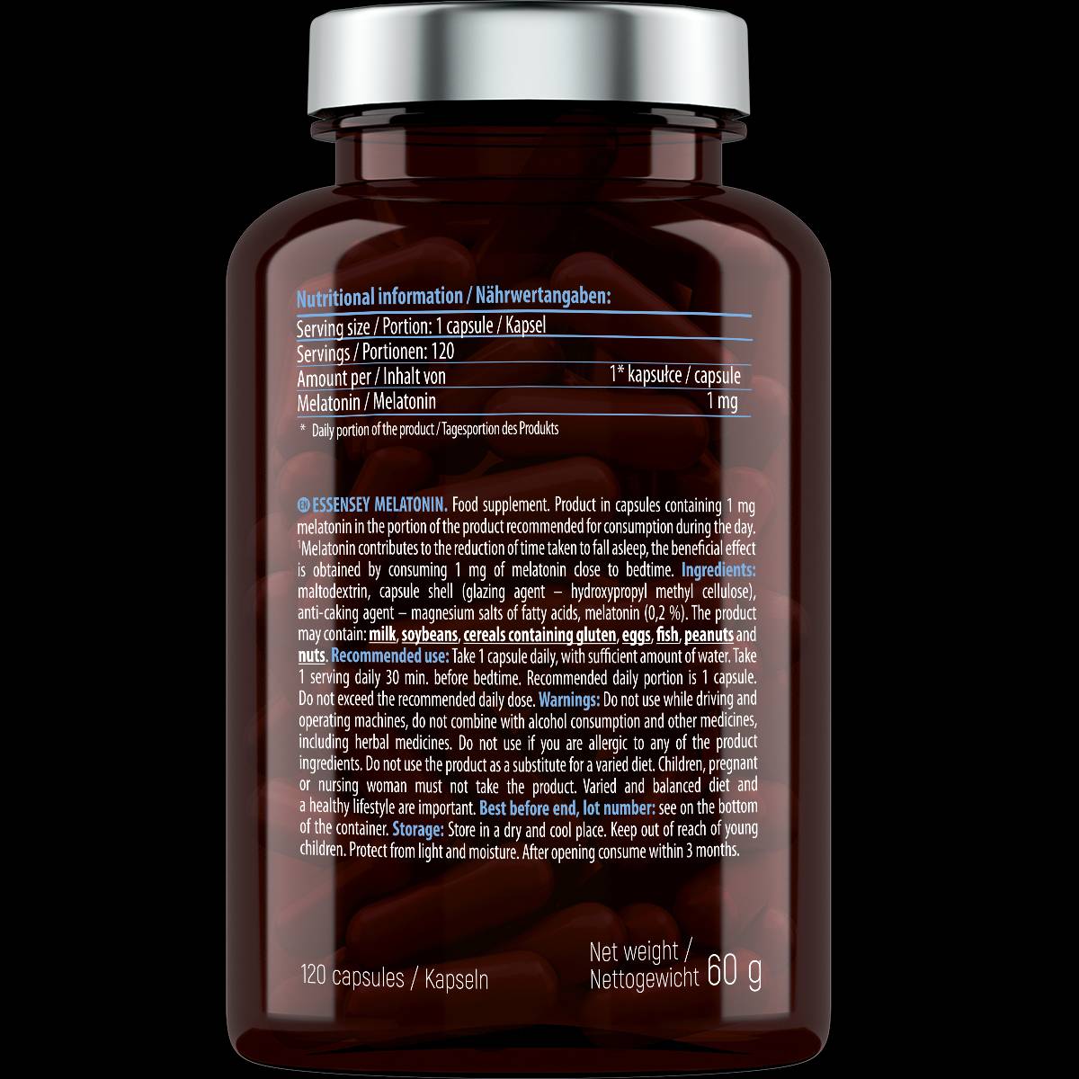 Melatonin 1 mg - 120 капсули