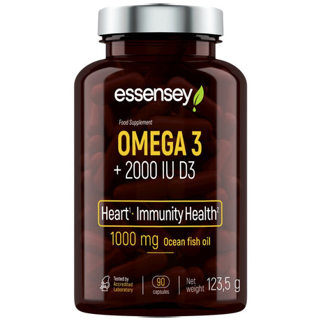 Omega 3 + Vitamin D3 2000 IU 90 Гел капсули - Feel You