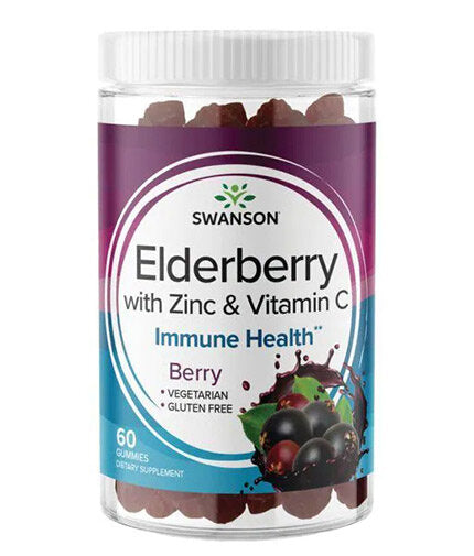 Elderberry Gummies with Zinc & Vitamin C | Berry - 60 Chewable Tablets