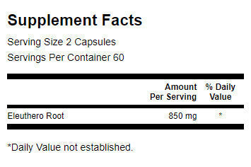 Eleuthero Root 425 mg - 120 capsules