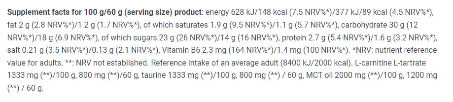 Energijos gelis/60 g
