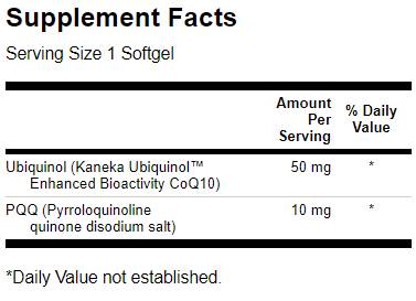 Enhanced PQQ with Ubiquinol 60 mg - 30 Gel capsules