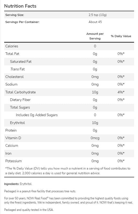 Erythritol / Keto Friendly Zero Calories Sweetener - 1134 grams