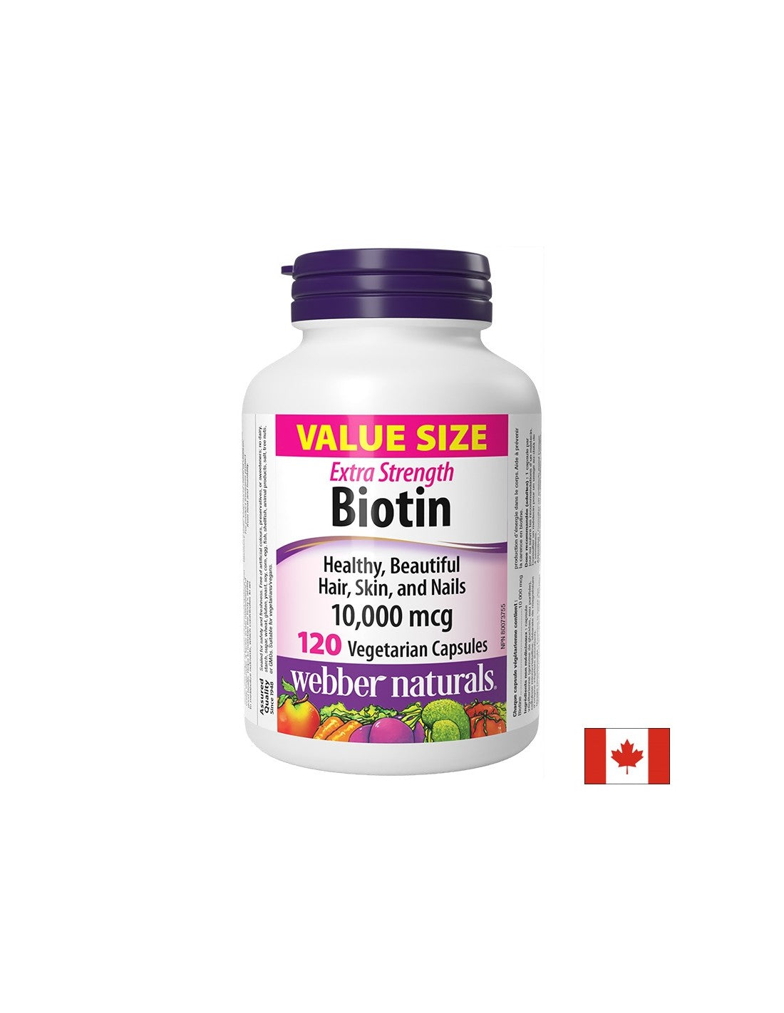 Hair, Skin and Nails - Biotin Extra Strength 10000 µg, 120 V Capsules