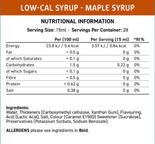 Fit Cuisine Niski syrop | Klon - 425 ml