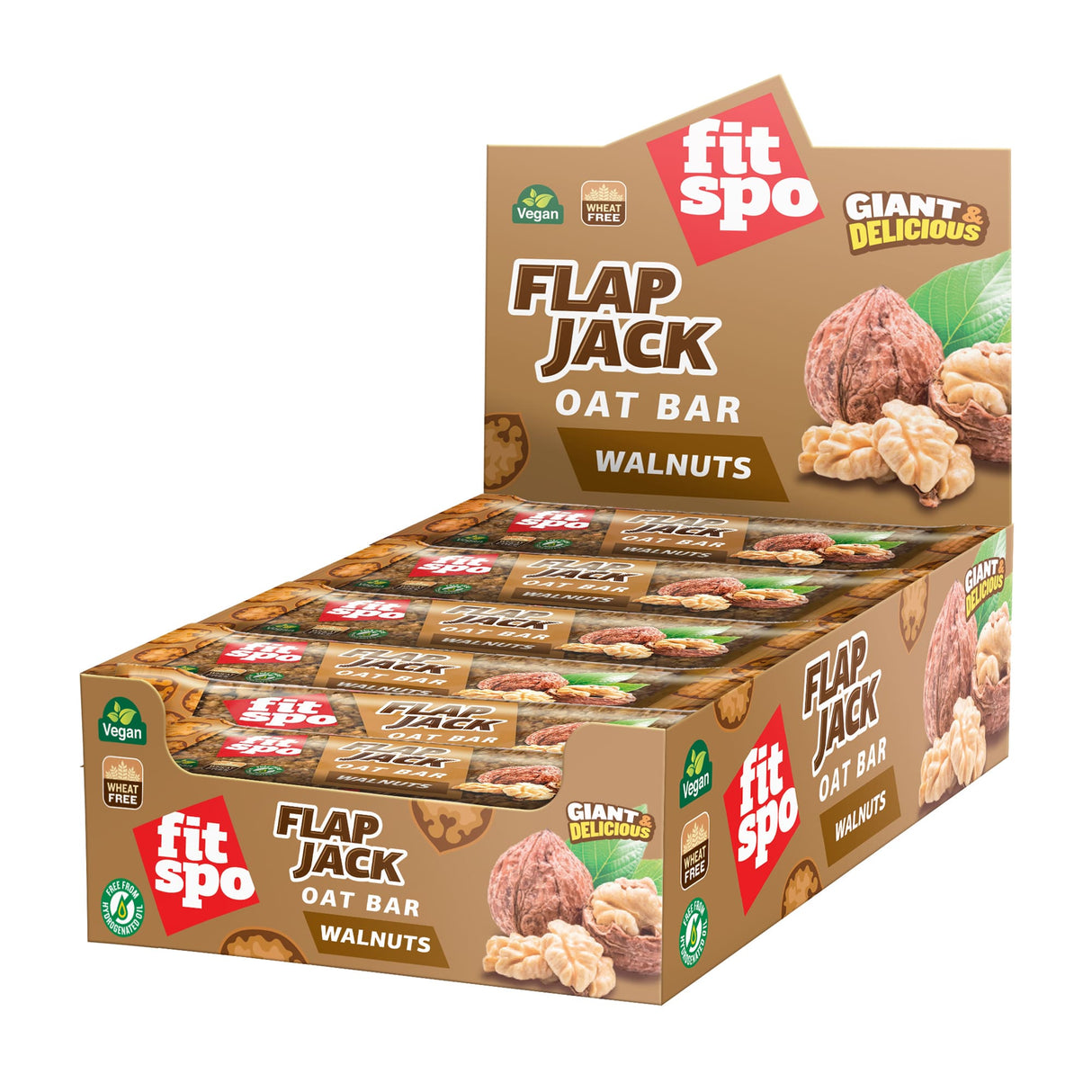 Flap Jack - Energy Oat Bar Walnuts - 12 x 80 grams