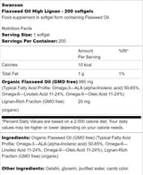 Flaxseed Oil High Lignan 200 Gel capsules
