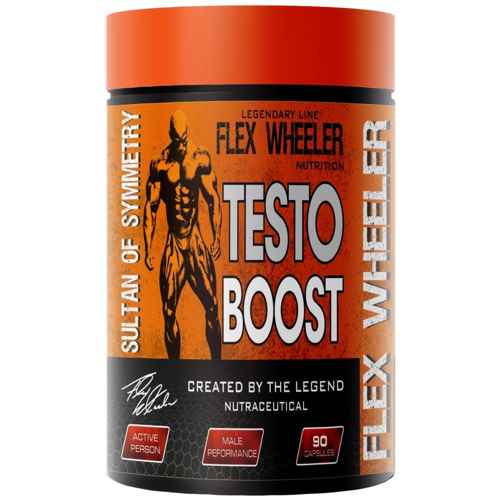 Testo Boost | Cu tribulus, vitamine și minerale - 90 de capsule