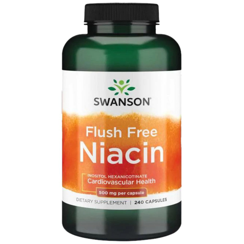 Niacyna 500 mg bez spłukiwania - 240 kapsułek