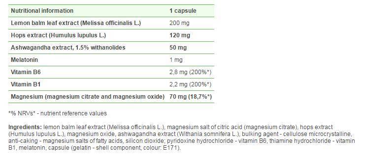 Forsen Forte + Melatonin 1 mg - 30 capsules