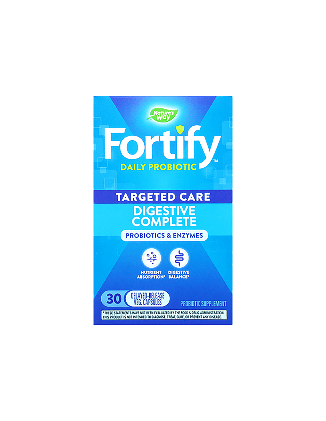 Fortify Dual Action Digestive Complete 20 Billion Active Probiotics - 30 capsules
