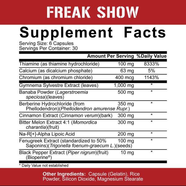 Freak Show | Insulin Mimicker - 180 capsules