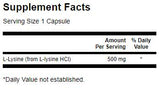 L-LYSINE 500 mg 300 kapsulės