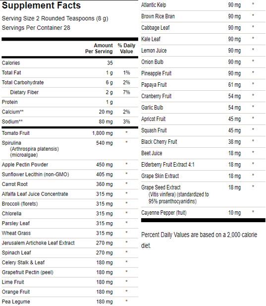 Fruit and Vegetable Powder 230 grams