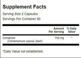 Visas spektro cinamonas 375 mg - 180 kapsulės
