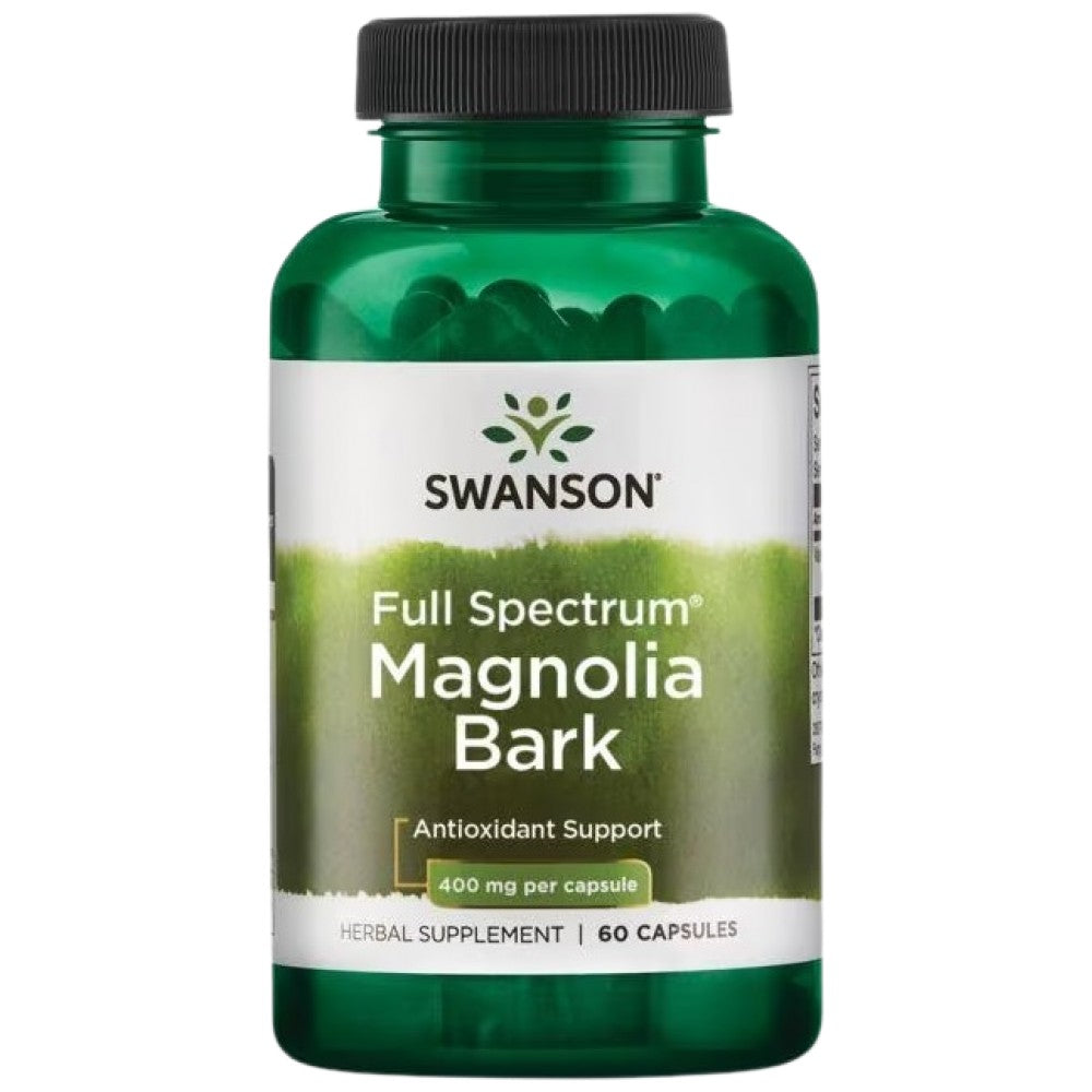 Pełne spektrum Magnolia Bark 400 mg 60 kapsułek