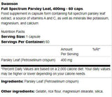 Volledig spectrum Parsley Leaf 400 mg 60 capsules