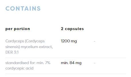 Cordyceps 1200 mg - 120 capsules