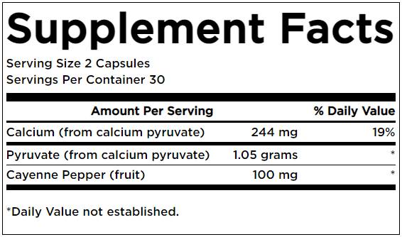 Kalzium Pyruvate Energy Formel 60 Kapselen