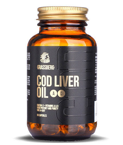 Grassberg TSOD Leverolie + A + D 60 Softgels
