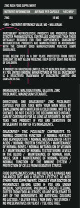 Grasberg zinz pitsinat 15mg - Higg absorbéieren / 60/180 Fallen
