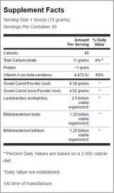 Sweet Carrot Juice Powder with Probiotics 402 grams