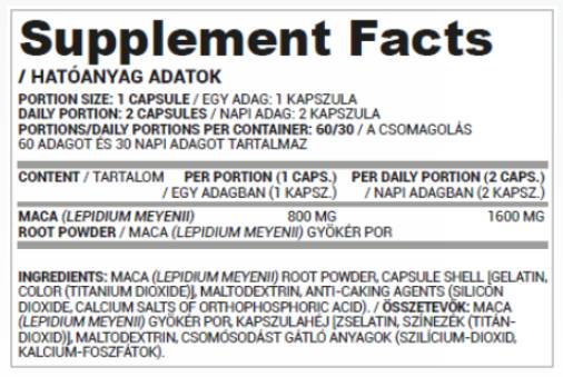 Maca Root 800 mg - 60 Kapselen