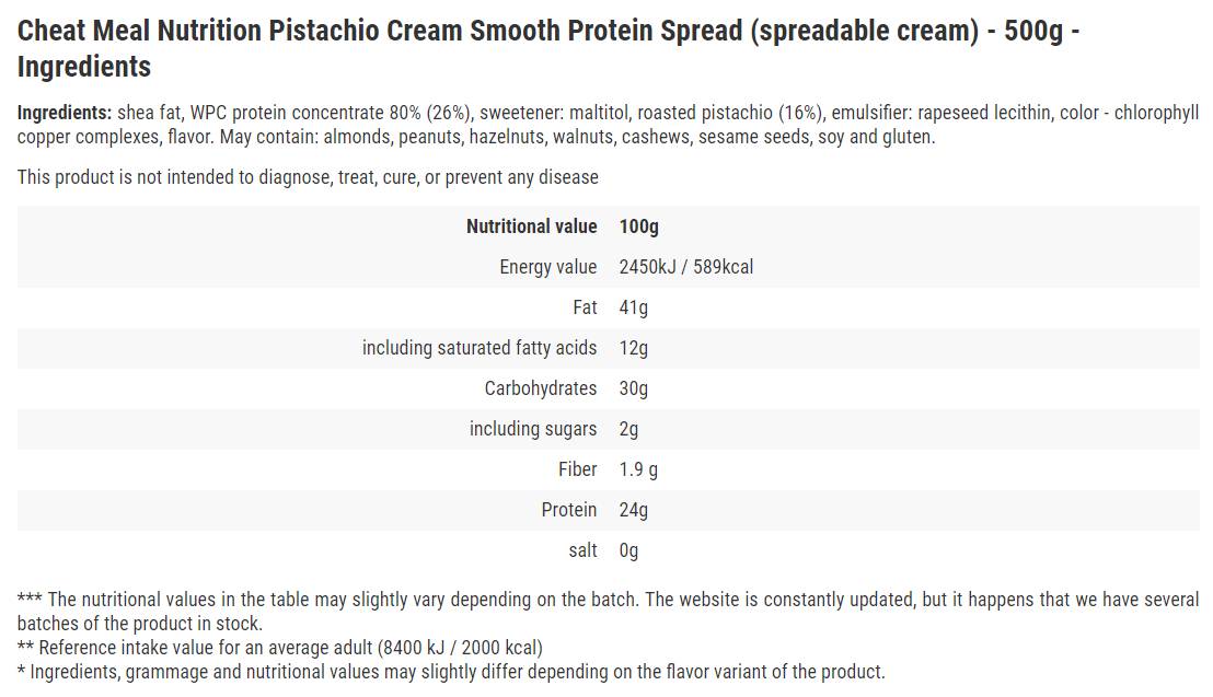 Protein Spread / Pistachio - 500 грама - Feel You