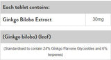 Ginkgo Biloba 30 mg - 120 tobolek