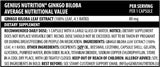 Ginkgo Biloba - 60 capsules