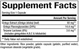 Ginkgo biloba 60 mg - 120 cápsulas