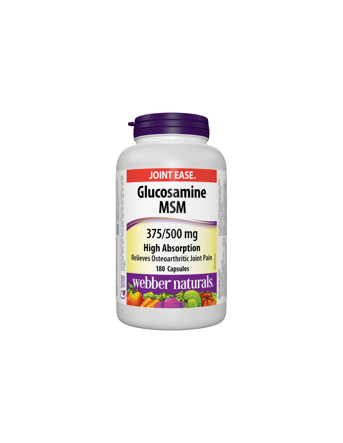 Glucosamine MSM - Glucosamine 375 mg + MSM 500 mg - Healthy joints, 180 capsules