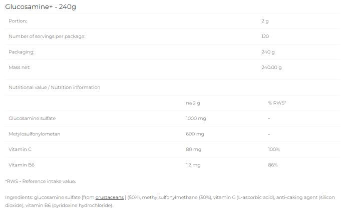 Glucosamine Pulver - 240 Gramm