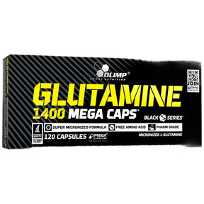 Glutamine Mega Caps 1400 - 120 capsules - Nutra Best Europe