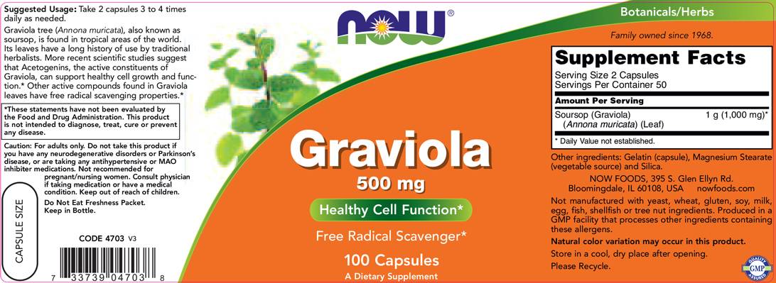 Graviola 500 mg - 100 Kapselen
