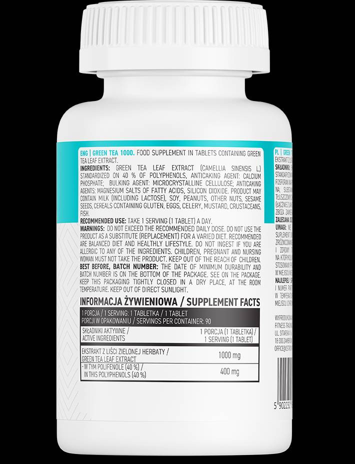 Groene thee 1000 90 tabletten