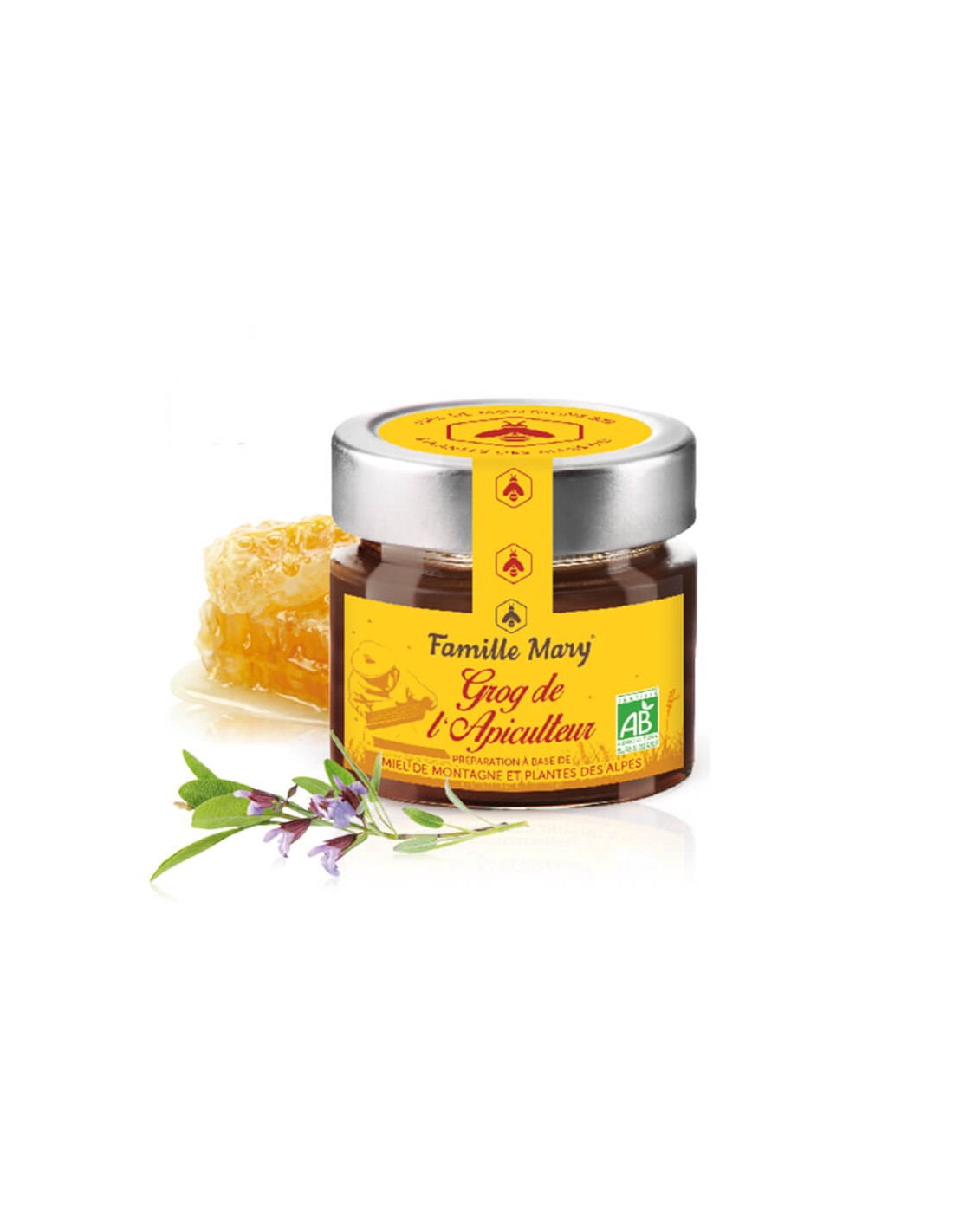 Grog de l'Apiculteur / Grog z alpského medu, propolisu a alpských rostlin, 100 g Famille Mary