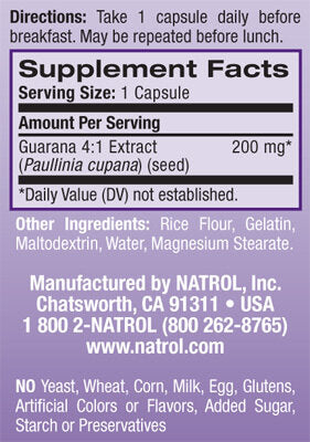 Guarana 200 mg. / 90 čepic.