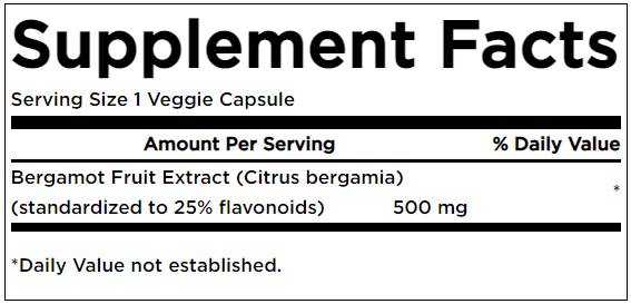 Bergamot Extrakt 500 mg - 30 Kapselen