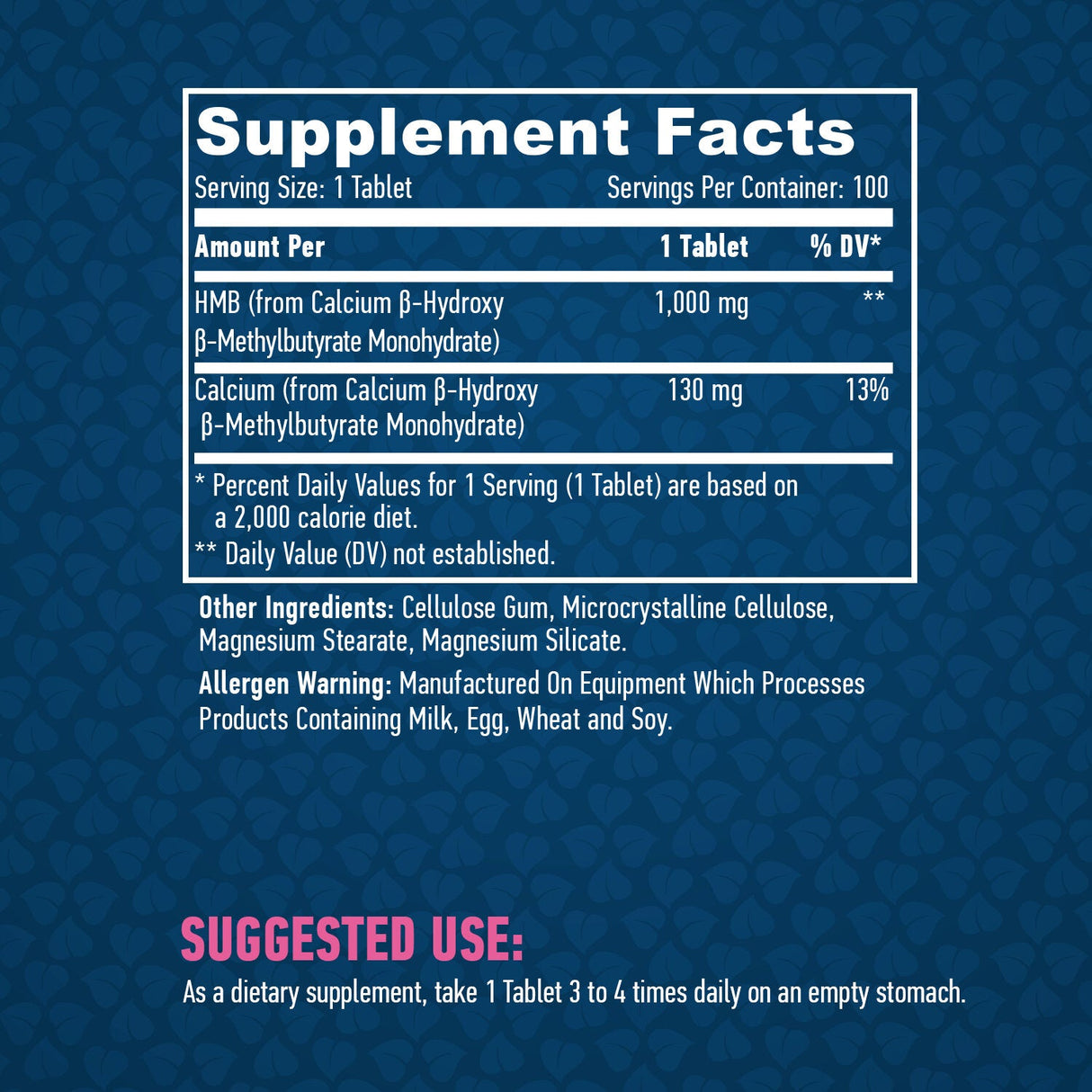 HMB 1000 mg / 100TAB.