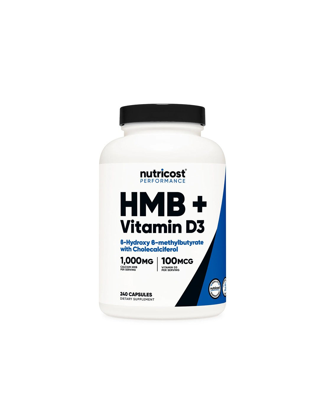 Cuidado de huesos, articulaciones y músculos - HMB + vitamina D3, 240 cápsulas